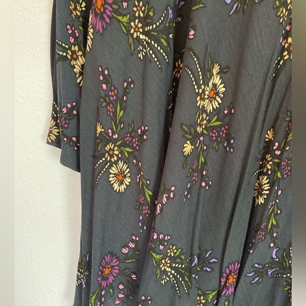 Mabel daises and bright floral dress/ tunic lined w/flared sleeves❤️🌹luxury - Picture 4 of 7